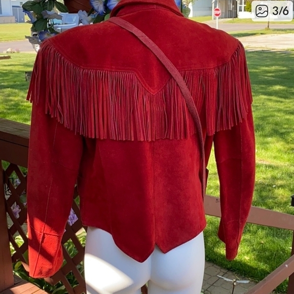 PIONEER Red Fringe Women's Blazer - Picture 2 of 5